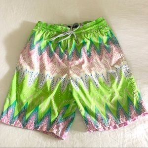 VILEBREQUIN Men’s Neon Zig Zag Swim Trunks